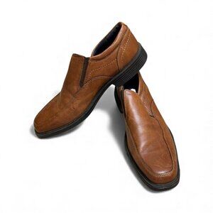 Nunn Bush Lites Comfort Gel Brown Leather Slip On Loafers 10.5M